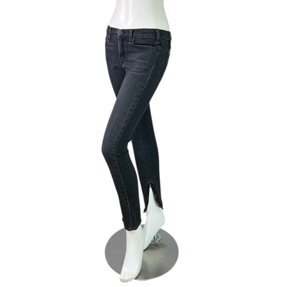 MCGUIRE DENIM Newton Skinny Jeans with Zips in Ballerina Black Size 28